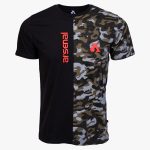 Black / Camo Cotton Relaxed Fit T-Shirt