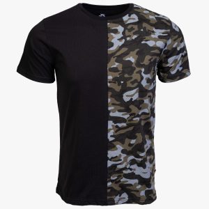 Black / Camo Cotton Relaxed Fit Logo T-Shirt