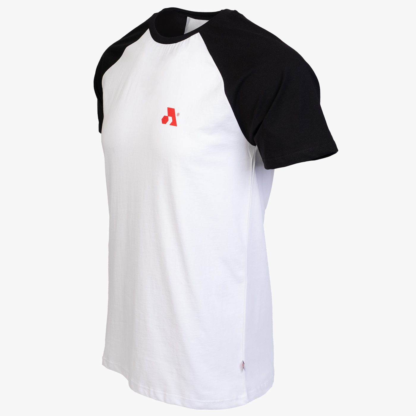 White / Black Cotton Relaxed Fit Retro T-Shirt