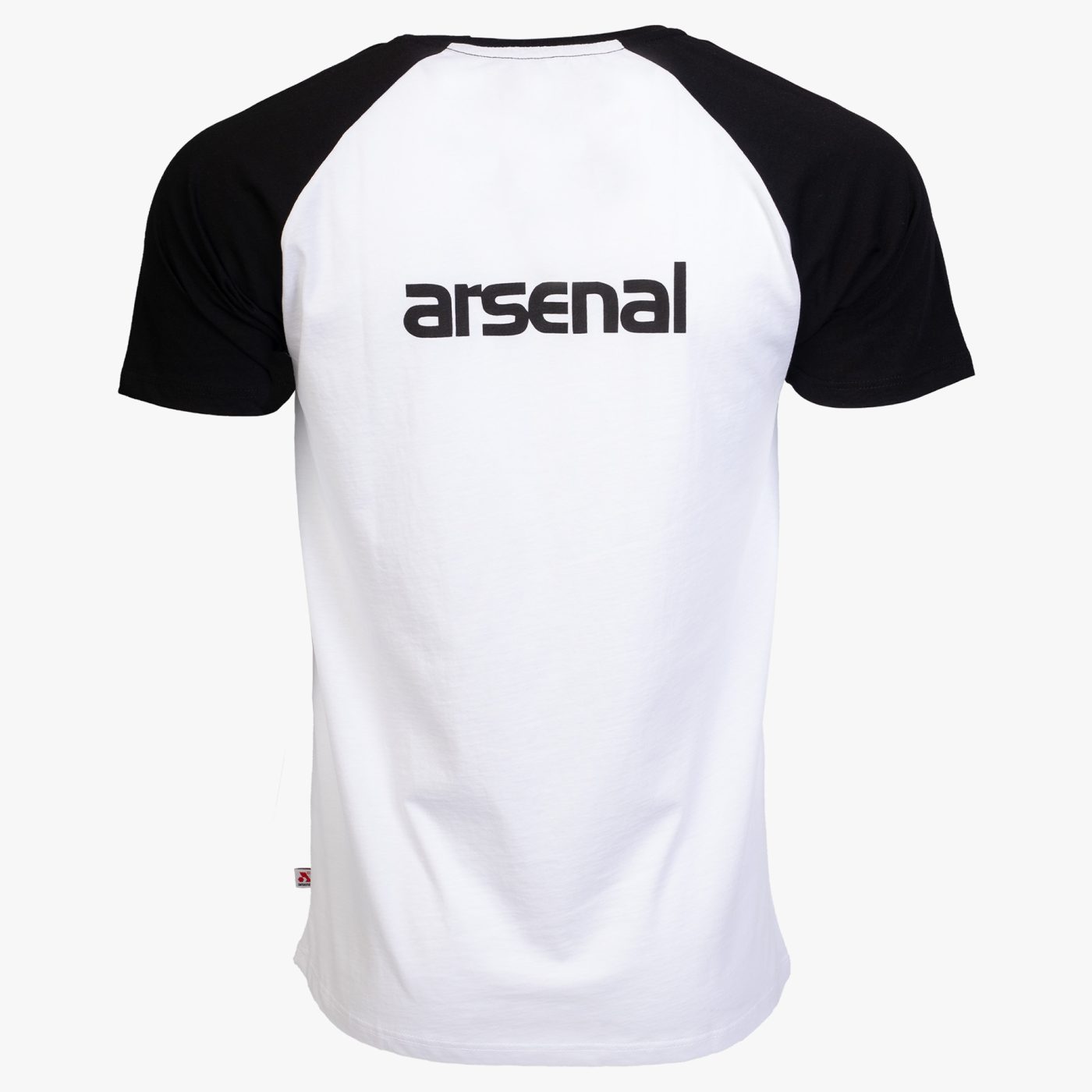 White / Black Cotton Relaxed Fit Retro T-Shirt