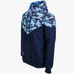 Blue Camo Cotton-Poly Relaxed Fit Ascend Pullover Hoodie