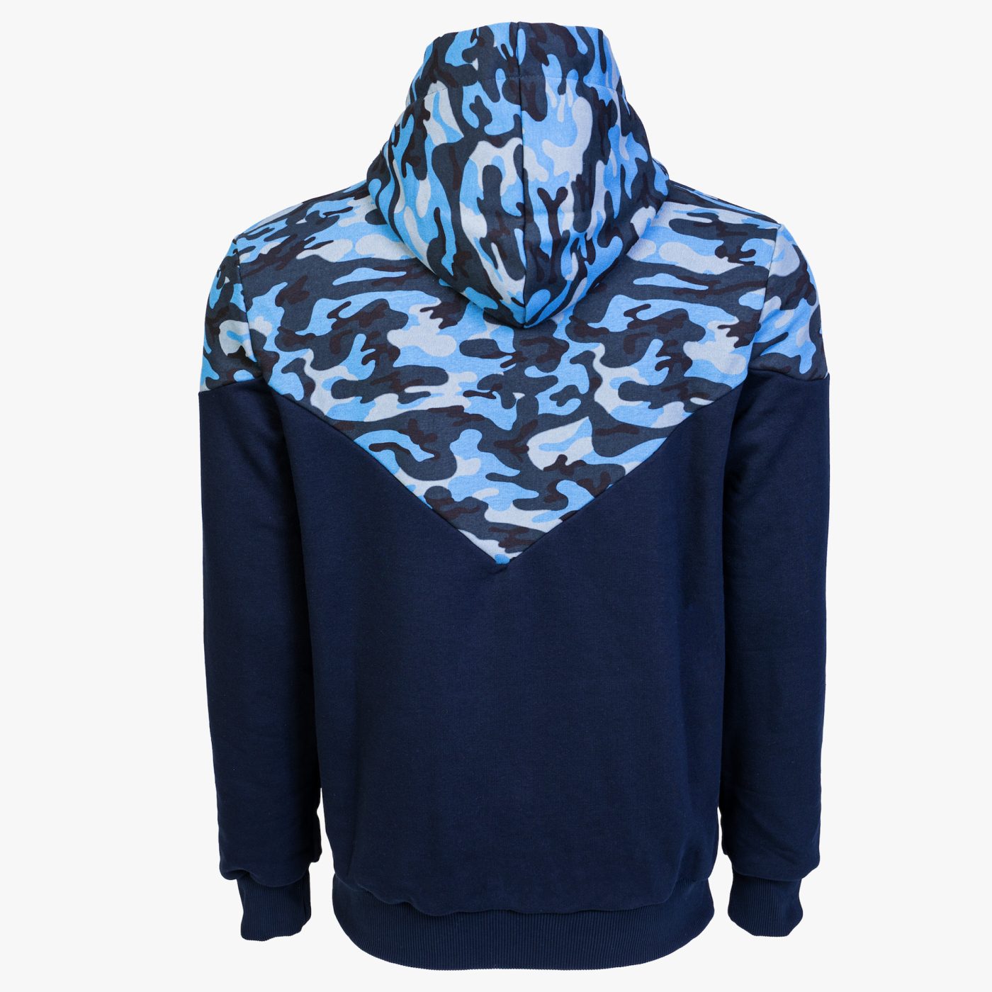 Blue Camo Cotton-Poly Relaxed Fit Ascend Pullover Hoodie