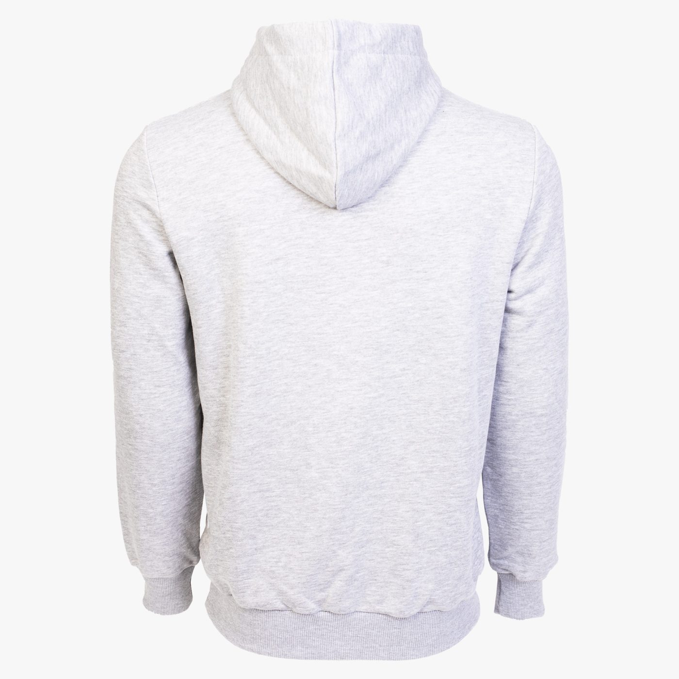 Gray Cotton-Poly Relaxed Fit Graphic Pullover Hoodie