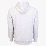 Gray Cotton-Poly Relaxed Fit Graphic Pullover Hoodie