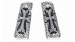 Outshine Designs 1911 Sterling Silver Cross Design Pistol Grip