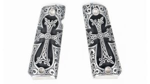 Outshine Designs 1911 Sterling Silver Cross Design Pistol Grip