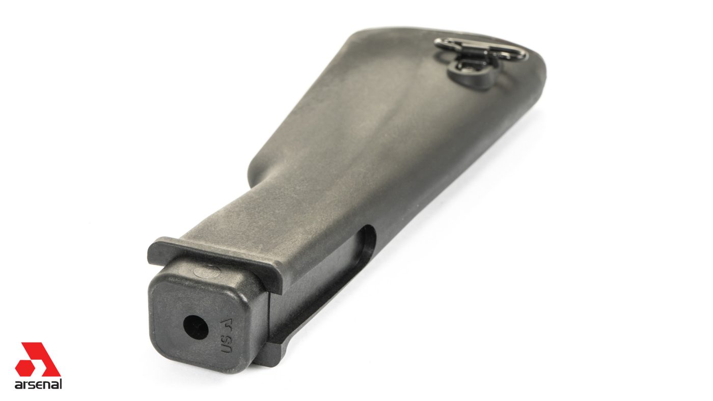 AK47 Black Polymer Buttstock with Cleaning Kit Compartment for Milled Receivers