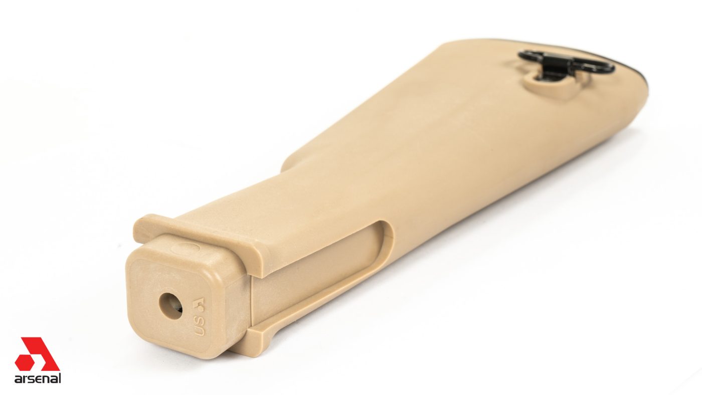 AK47 Desert Sand Polymer Buttstock with Cleaning Kit Compartment for Milled Receivers