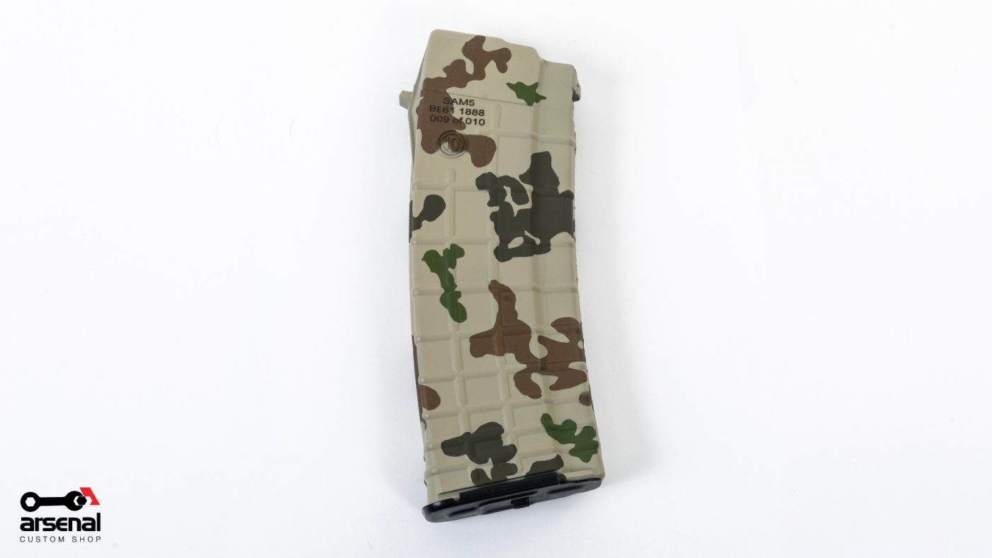 Arsenal Custom Shop Sparse Desert Camo Cerakote SAM5 5.56x45mm Semi-Auto Milled Receiver AK47 Rifle