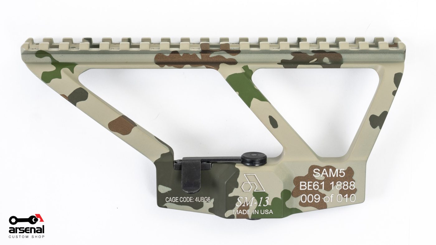 Arsenal Custom Shop Sparse Desert Camo Cerakote SAM5 5.56x45mm Semi-Auto Milled Receiver AK47 Rifle