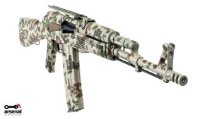 Arsenal Custom Shop Sparse Desert Camo Cerakote SAM5 5.56x45mm Semi-Auto Milled Receiver AK47 Rifle
