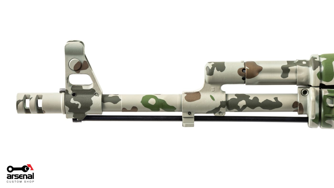 Arsenal Custom Shop Sparse Desert Camo Cerakote SAM5 5.56x45mm Semi-Auto Milled Receiver AK47 Rifle
