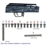 Arsenal Complete Rivet Set for Stamped Receivers with Solid Buttstock