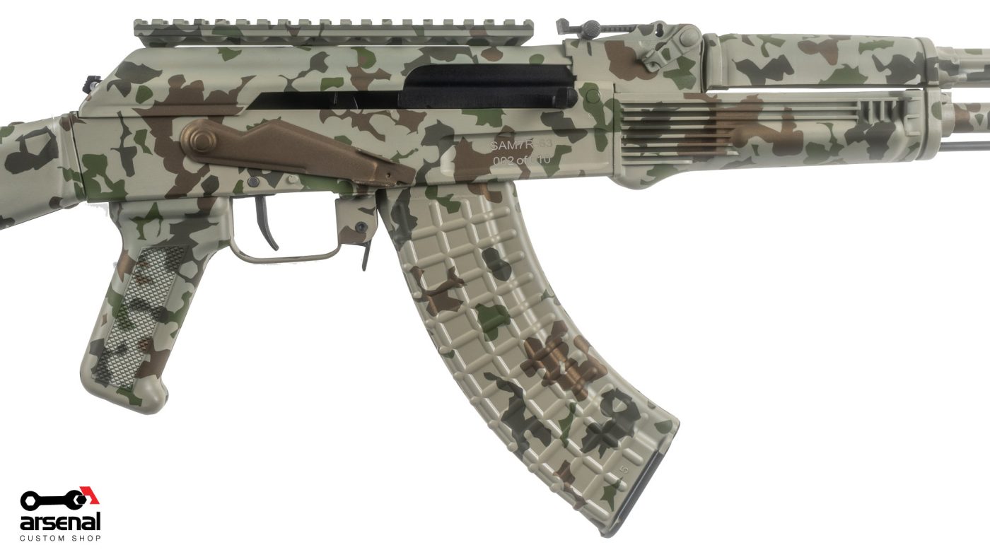 Arsenal Custom Shop Sparse Desert Camo Cerakote SAM7R 7.62x39mm Semi-Auto Milled Receiver AK47 Rifle