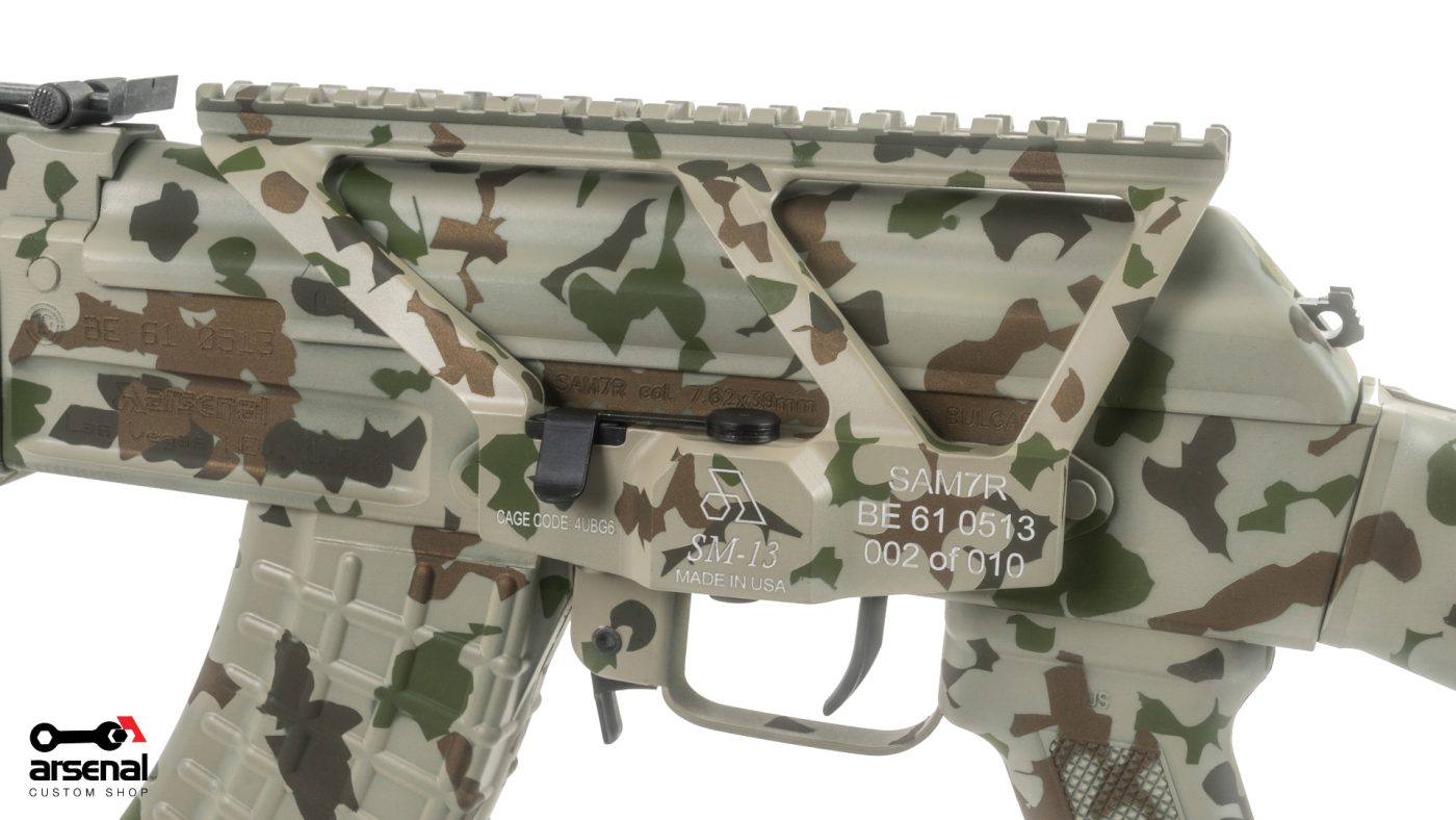 Arsenal Custom Shop Sparse Desert Camo Cerakote SAM7R 7.62x39mm Semi-Auto Milled Receiver AK47 Rifle