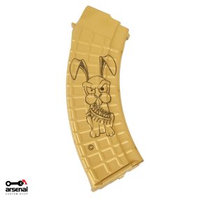 Battle Bunny Gold Color Cerakote Laser Engraved M-47W