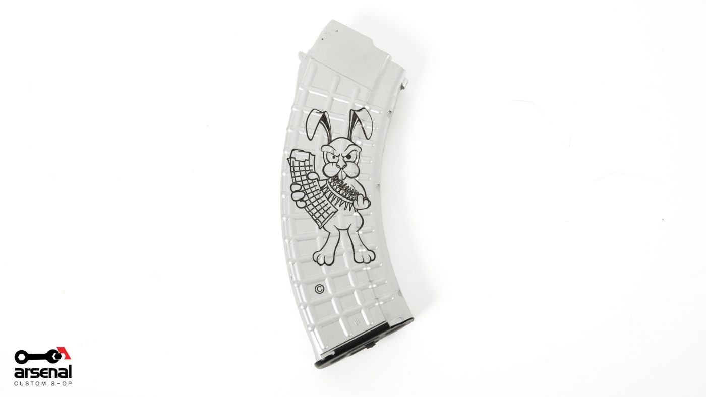 “Back Off” Bunny Limited Edition Platinum AK-47 30rd Circle 10 Magazine