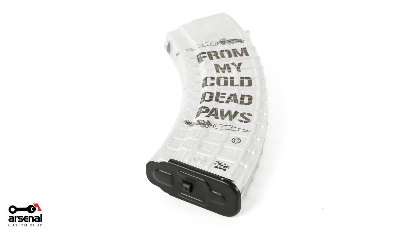 “Back Off” Bunny Limited Edition Platinum AK-47 30rd Circle 10 Magazine