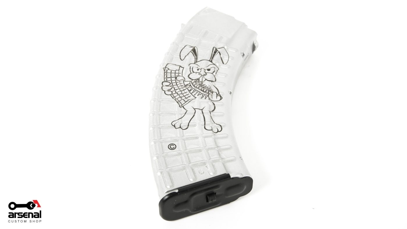 “Back Off” Bunny Limited Edition Platinum AK-47 30rd Circle 10 Magazine