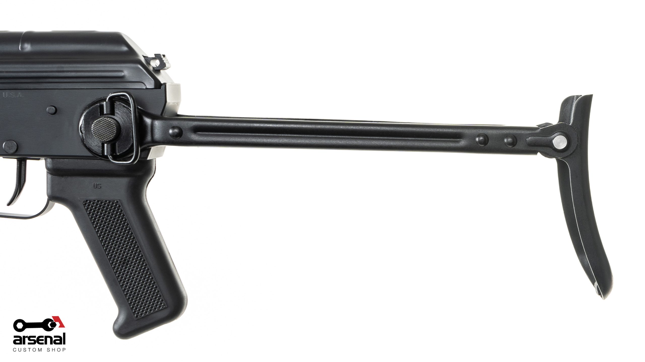 SAS M-7 Under-Folder Arsenal Black Cerakote AK47 Picatinny Rail