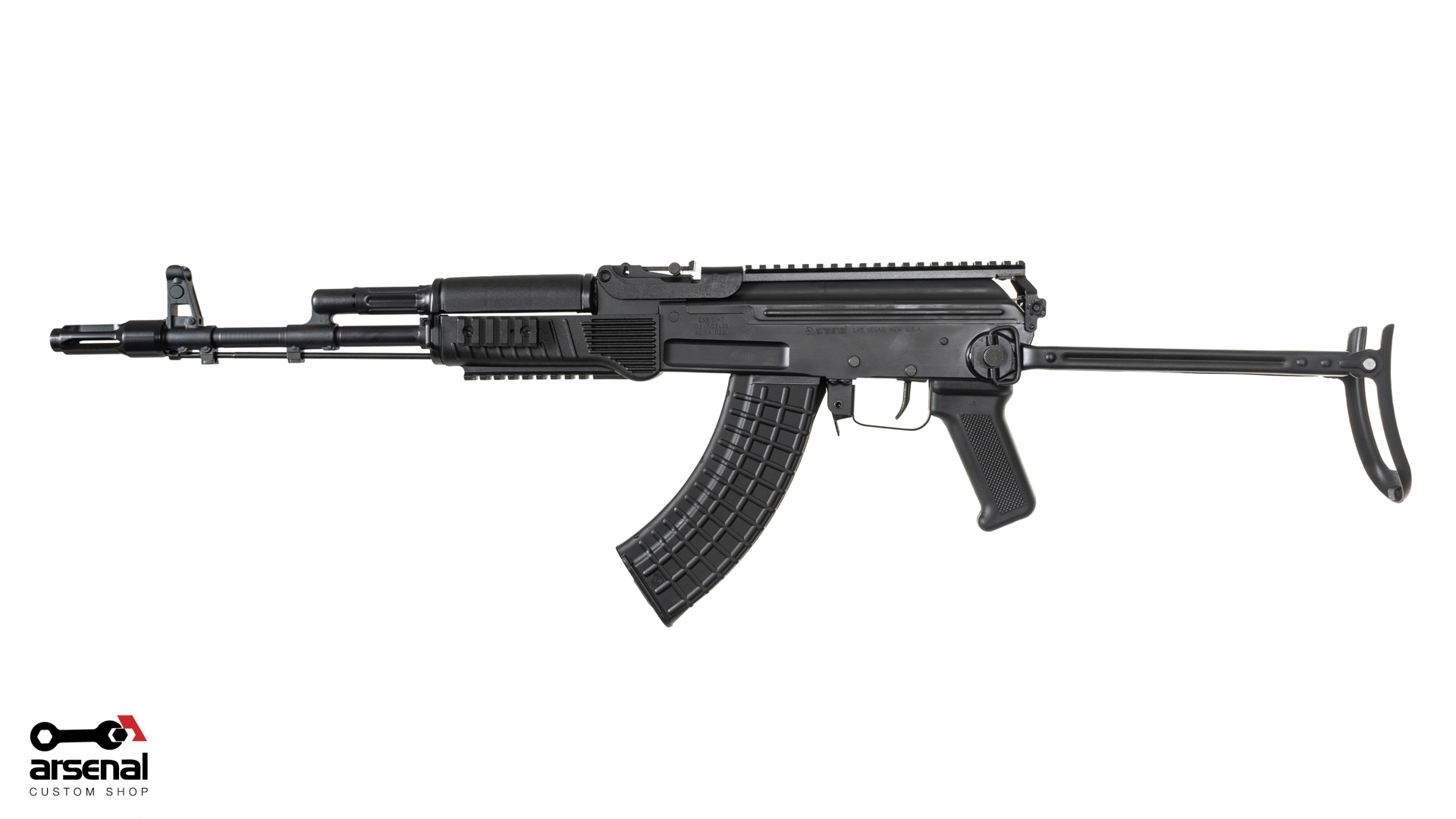 SAS M-7 Under-Folder Arsenal Black Cerakote AK47 Picatinny Rail