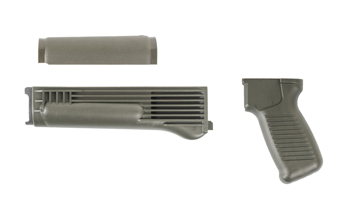 OD Green Polymer Handguard and SAW Style Pistol Grip Set for Milled Receiver