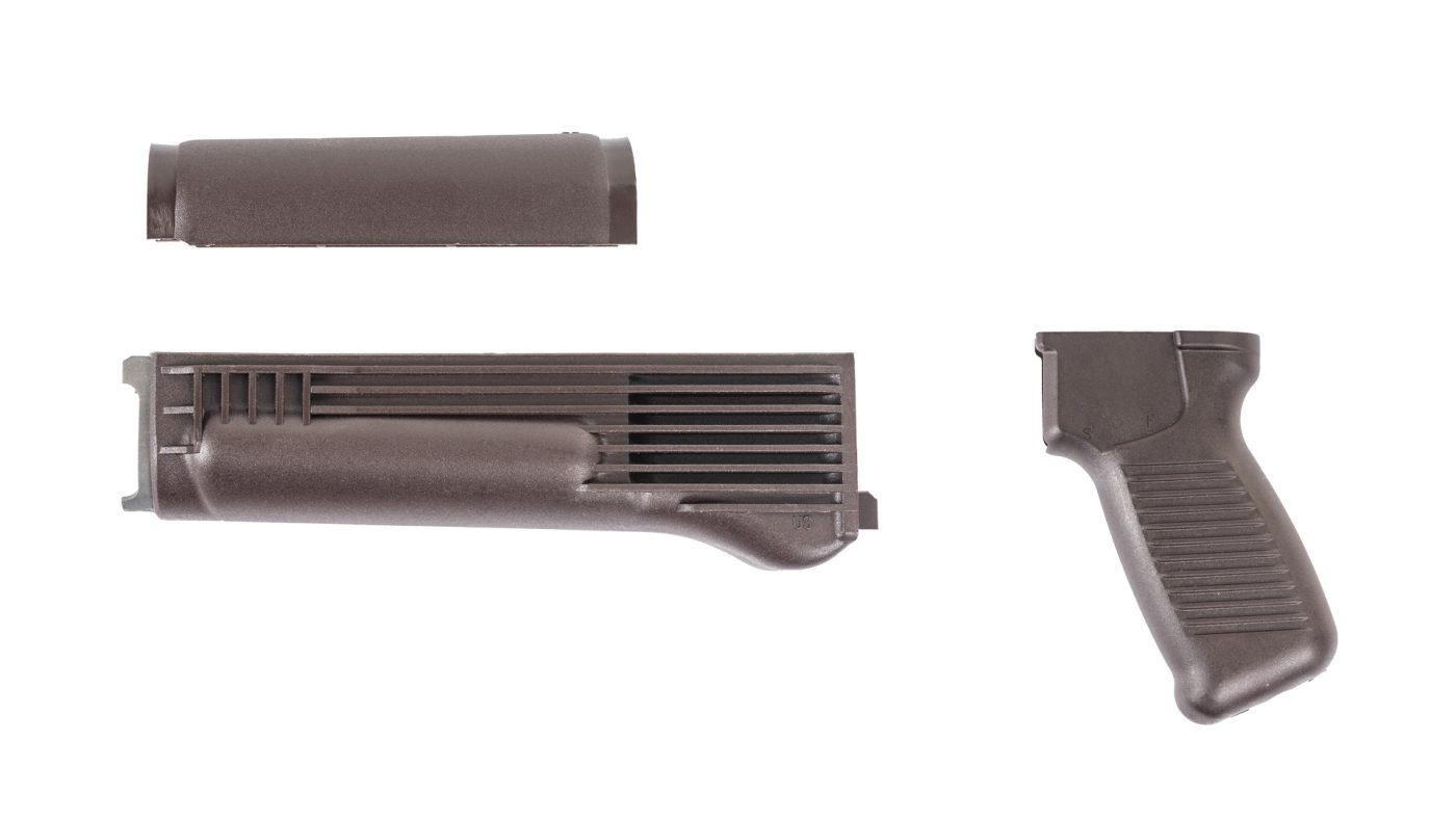 Plum Polymer Handguard and SAW Style Pistol Grip Set for Milled Receiver