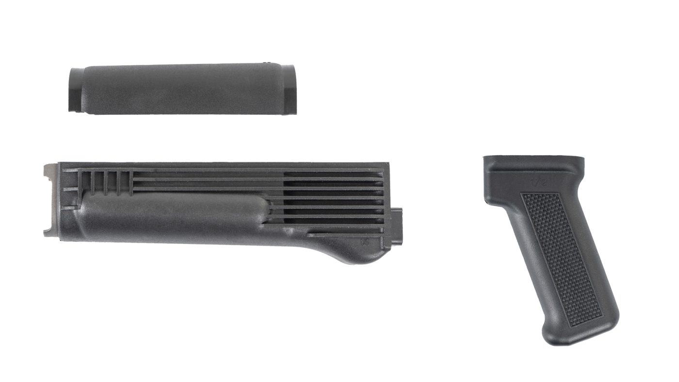 Black Polymer Handguard and Pistol Grip Set for Stamped Receiver