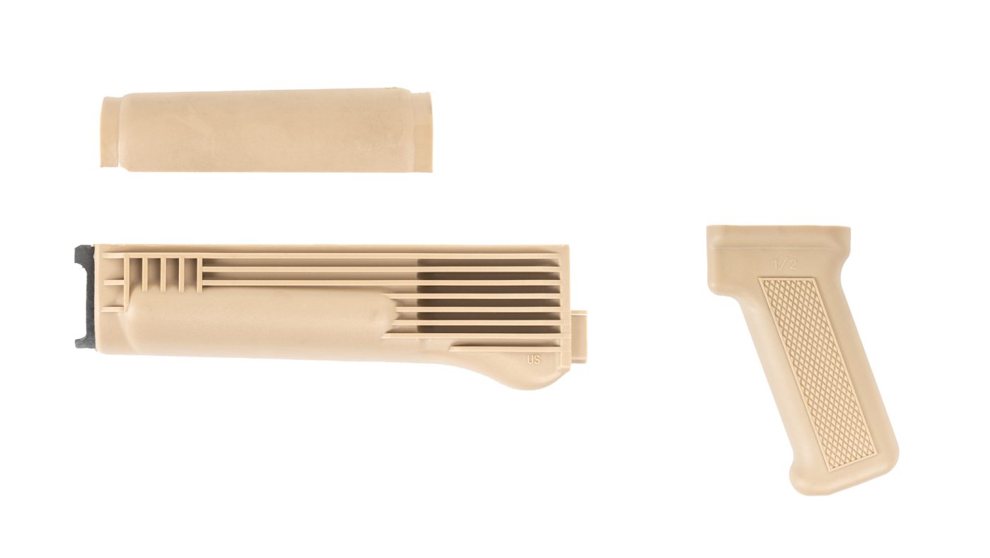 Desert Sand Polymer Handguard and Pistol Grip Set for Stamped Receiver