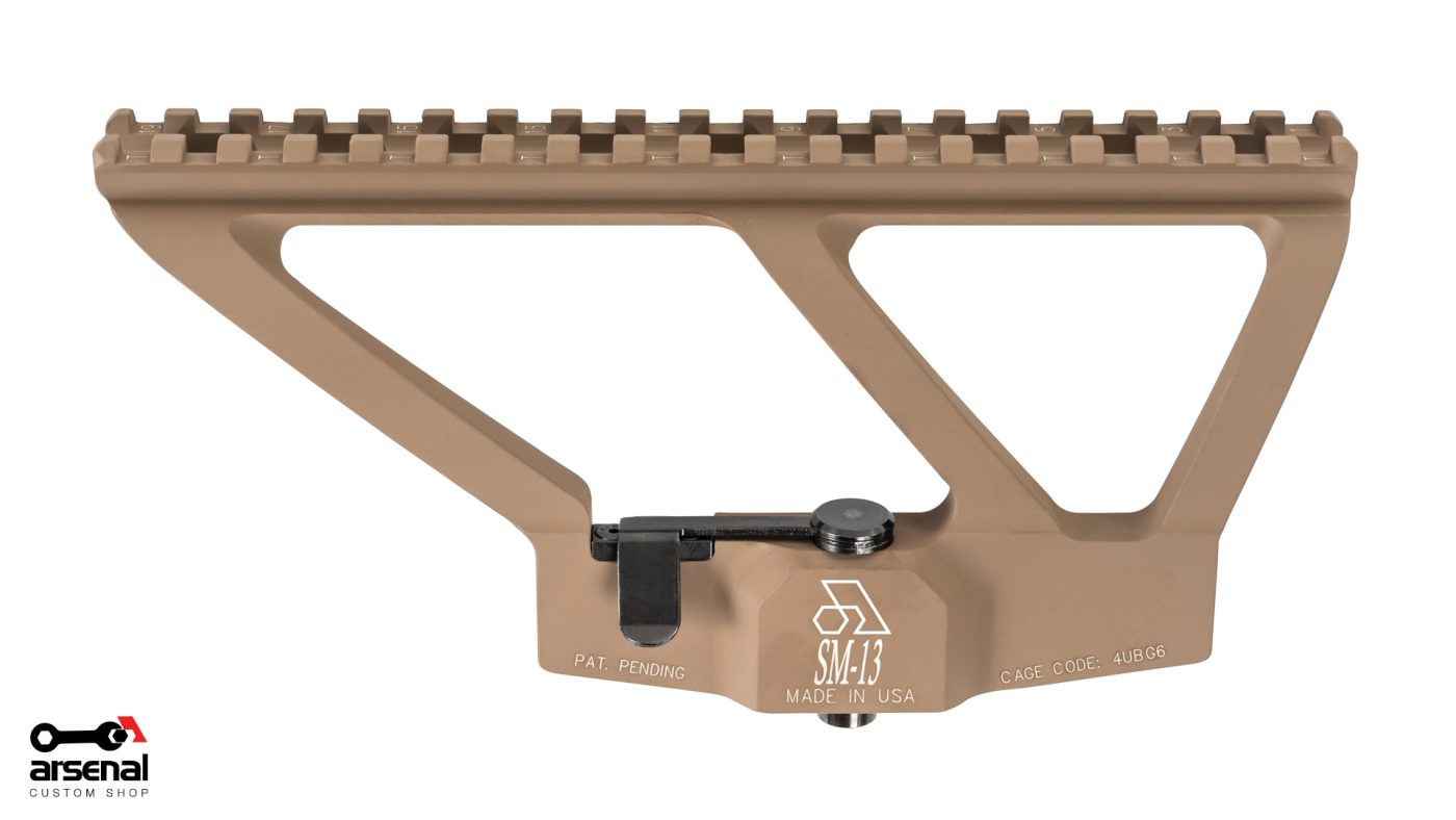 FDE Cerakoted Scope Mount for AK Variant Rifles with Picatinny