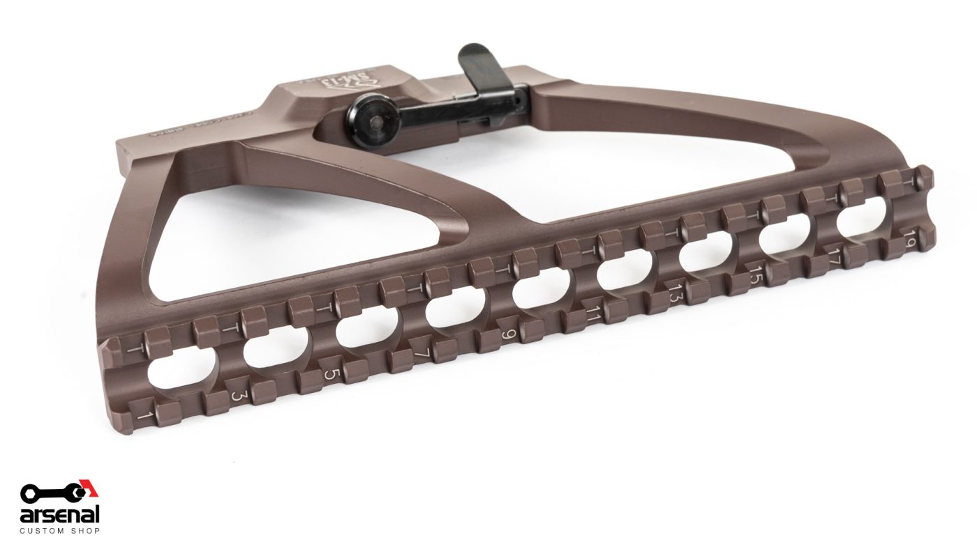 Picatinny Scope Mount with Plum Cerakote for AK Variant Rifles with Side Rail