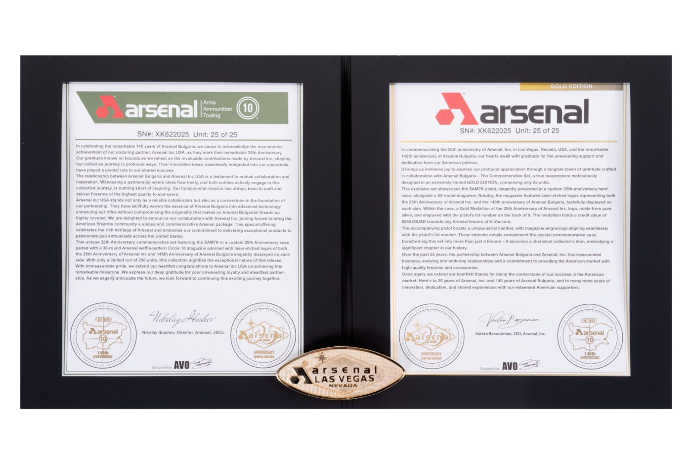 Arsenal 25th Anniversary SAM7K Commemorative Set