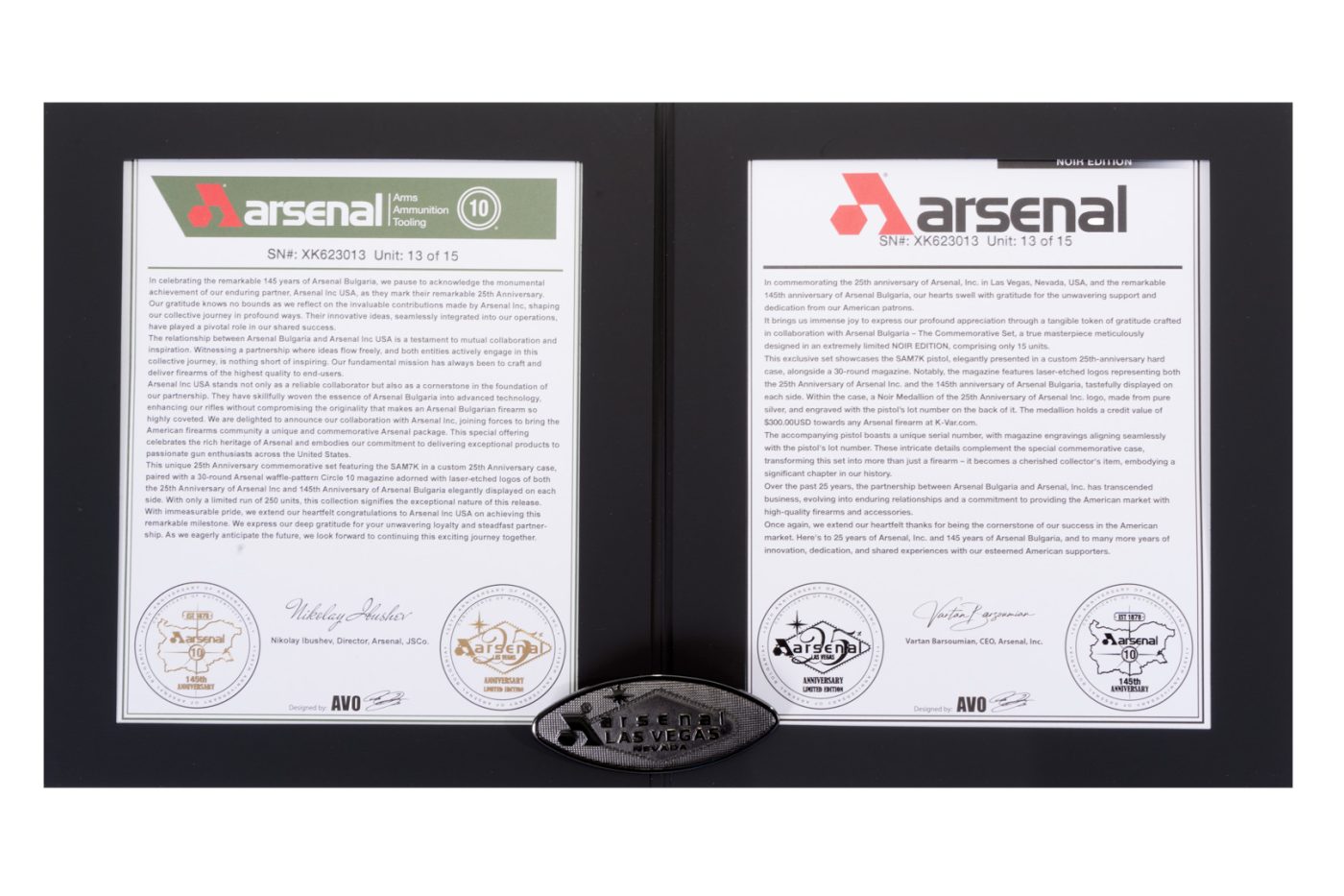 Arsenal 25th Anniversary SAM7K Commemorative Set