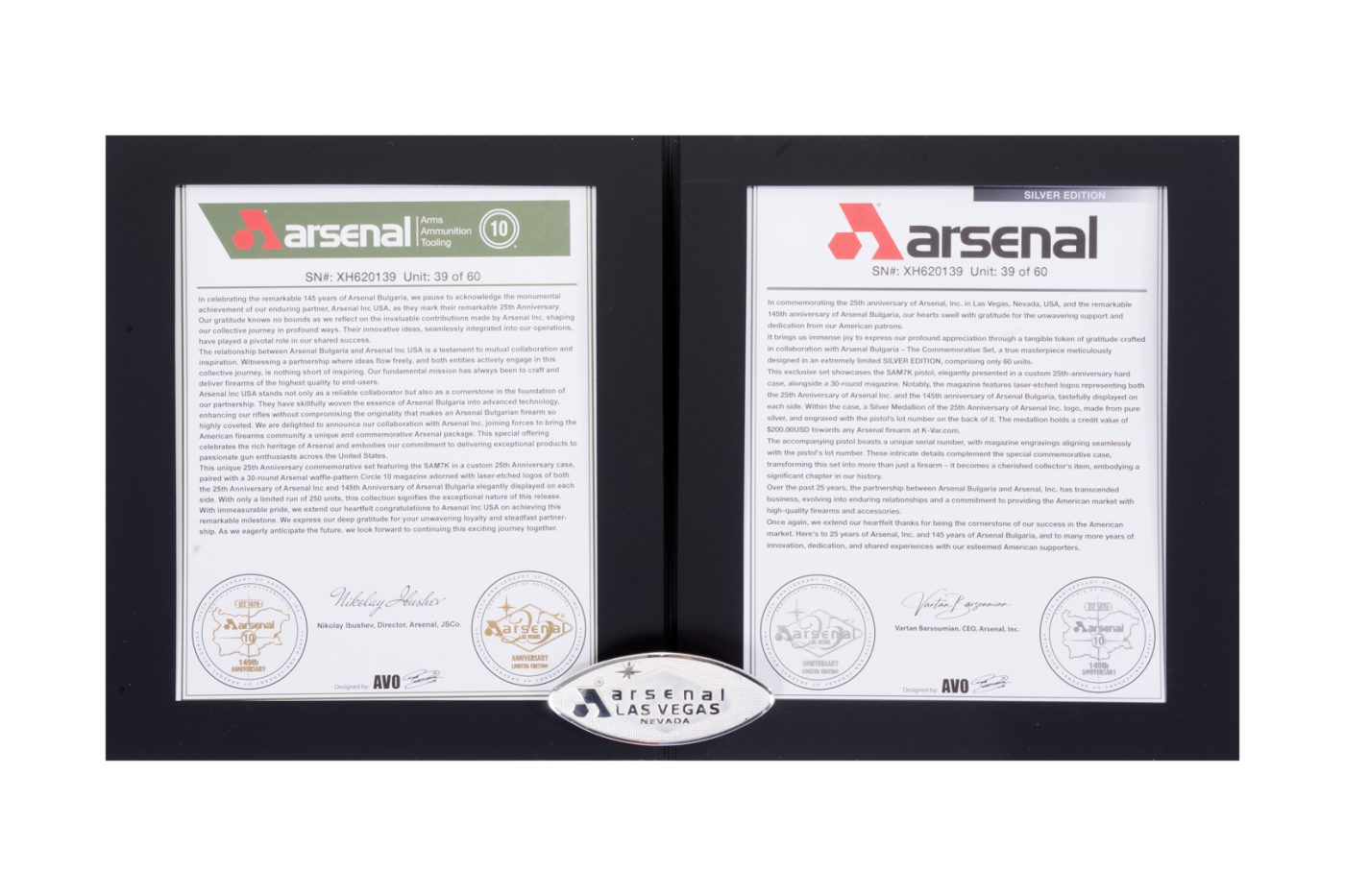 Arsenal 25th Anniversary SAM7K Commemorative Set