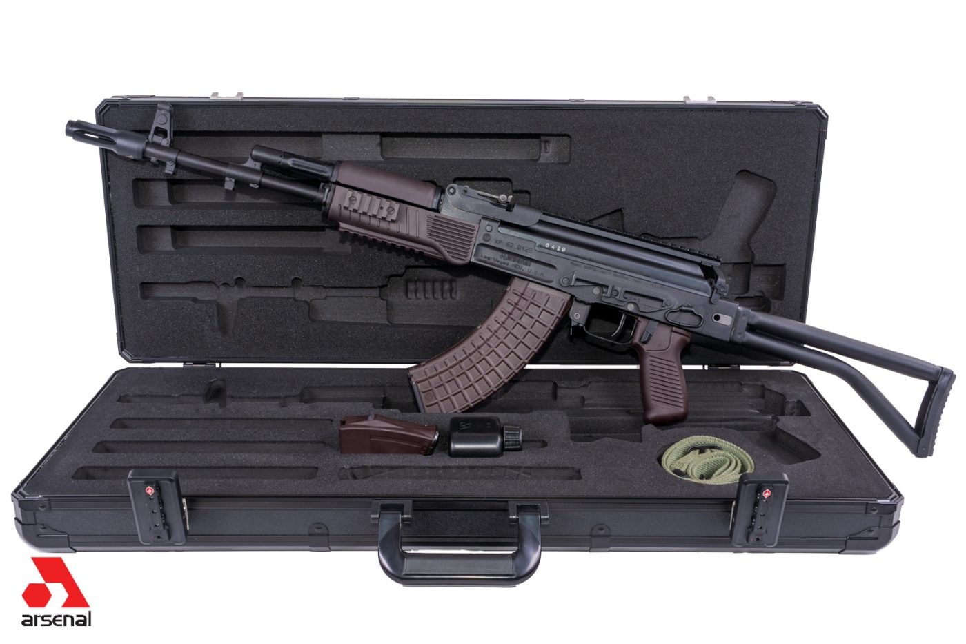 SAM7SF-94PM 7.62x39mm Semi-Auto Rifle with Plum Furniture & AR-M5F Rail System and Enhanced FCG