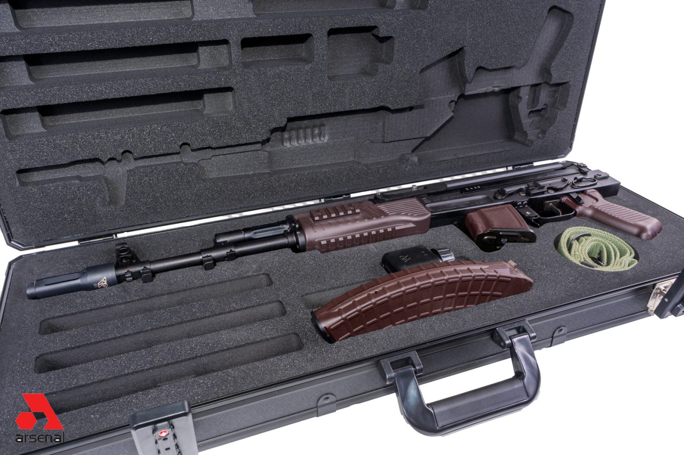 SAM7SF-94PM 7.62x39mm Semi-Auto Rifle with Plum Furniture & AR-M5F Rail System and Enhanced FCG