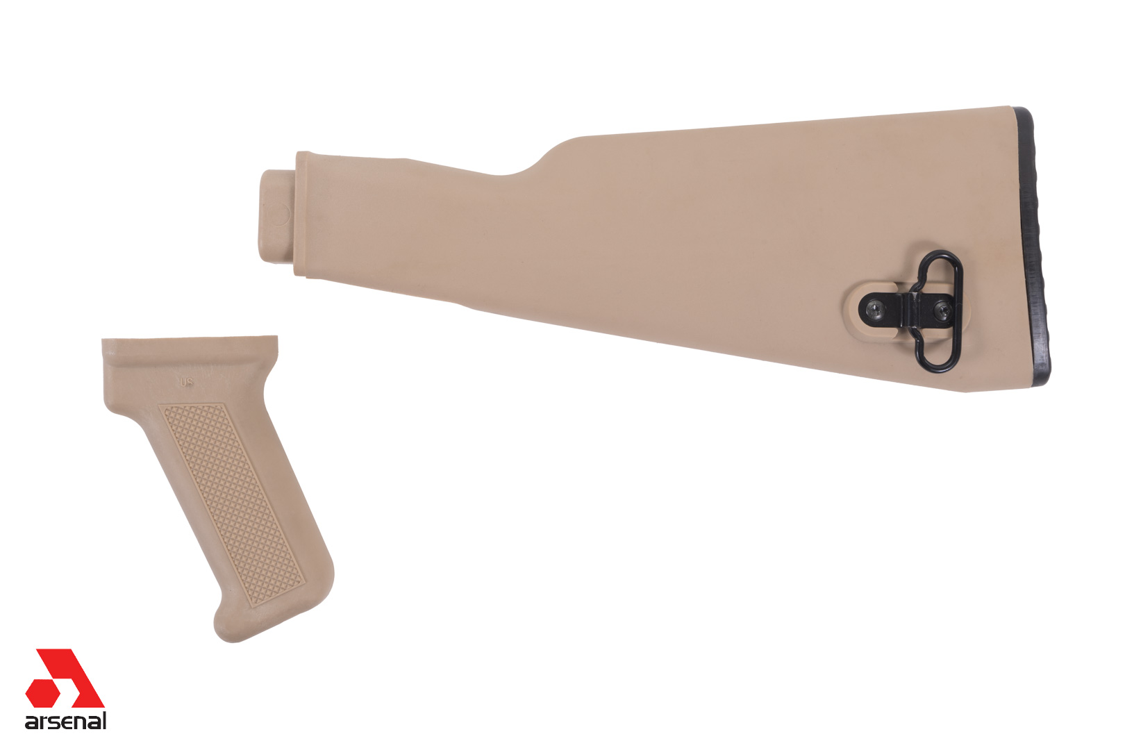 Intermediate Length AK47 Desert Sand Buttstock and Pistol Grip Set Intermediate Length AK47 Desert Sand Buttstock and Pistol Grip Set