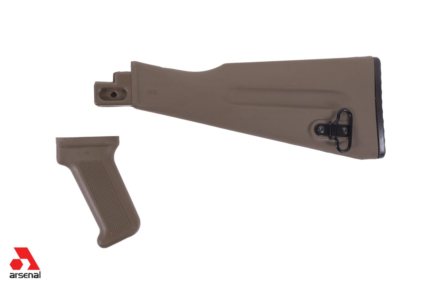 Warsaw Length FDE Buttstock and Pistol Grip Set for Stamped Receivers