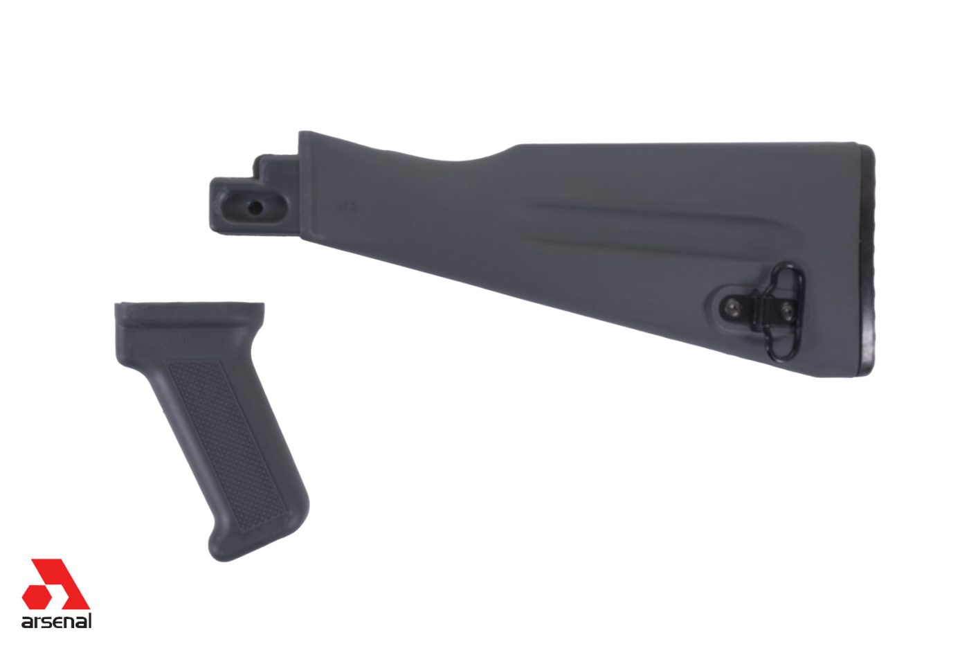 Warsaw Length Gray Buttstock and Pistol Grip Set for Stamped Receivers