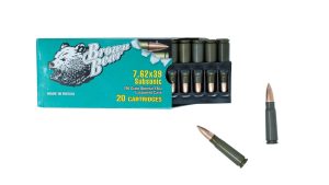 Brown Bear Ammo 7.62x39mm 196-Grain Subsonic Ammunition 20rds