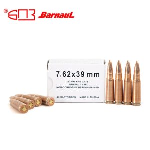 Barnaul 7.62×39 123gr FMJ Bimetal Case & Bullet Ammunition