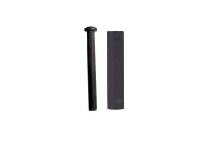 Sleeve and rivet set, for center support, with flat side, for stamped receiver