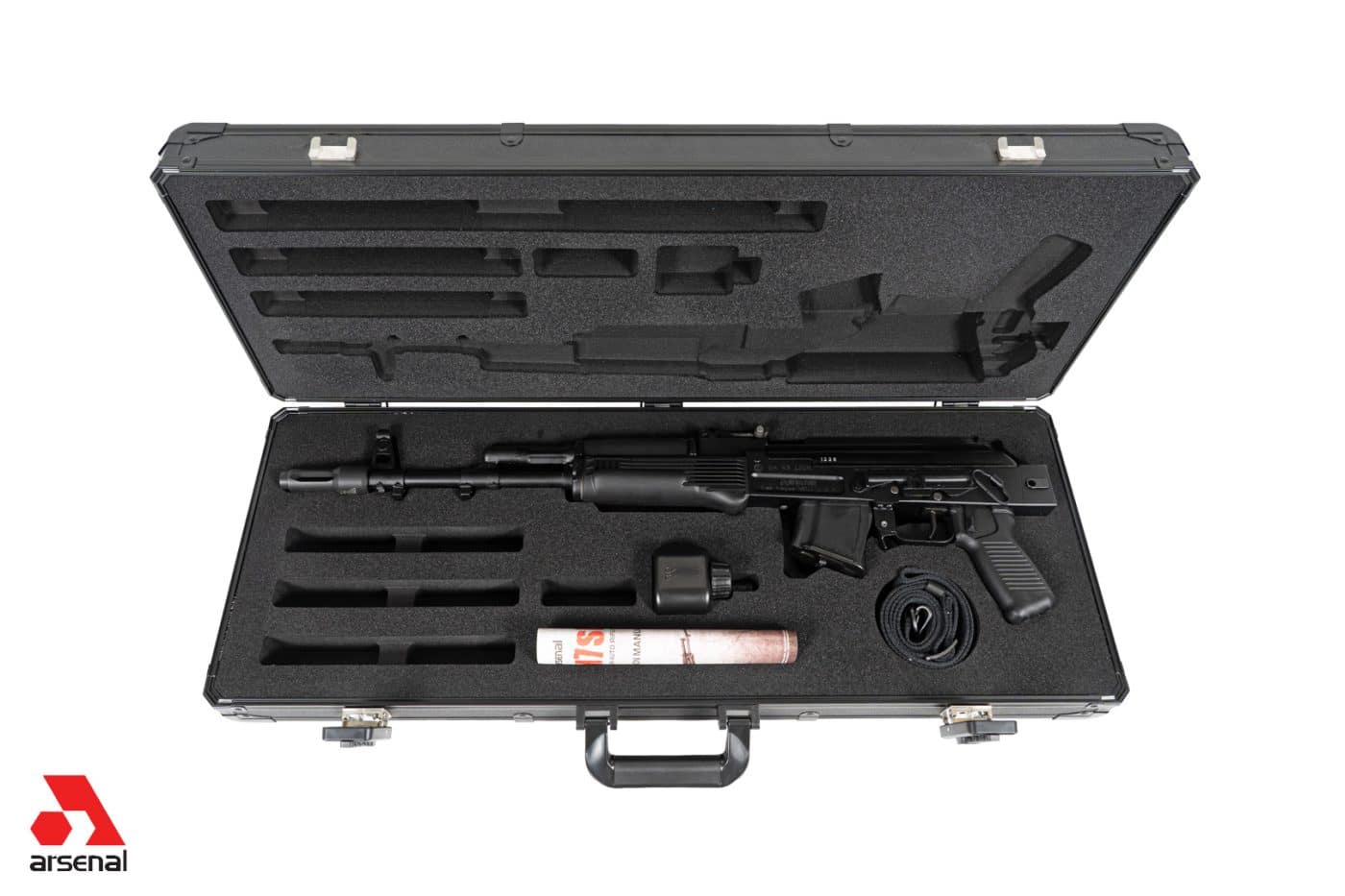SAM7SF 7.62x39mm Semi-Auto AK-47 Rifle with Aluminum Side Folding Stock and Arsenal Hard Case Black