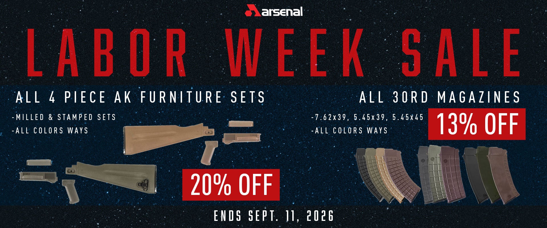 Arsenal Labor Day Sale Arsenal Labor Day Sale